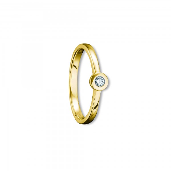 Ring Brillant 0,05 ct. 585 Gelbgold Größe 58