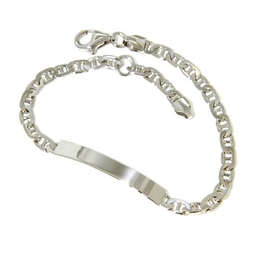 Idenditäts-Armband Silber 925 rhodiniert 19-17 cm