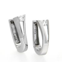 Scharniercreolen Silber 925 rhodiniert Zirkonia