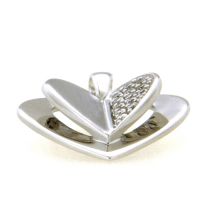 Herzanhänger Weißgold 333 Zirkonia