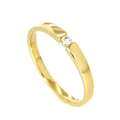 Ring Gold 585 Brillant 0,06 ct. Weite 54