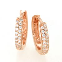 Scharniercreolen Silber 925 rosé vergoldet