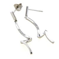 Ohrpendel Silber 925 rhodiniert (Stecker) Zirkonia