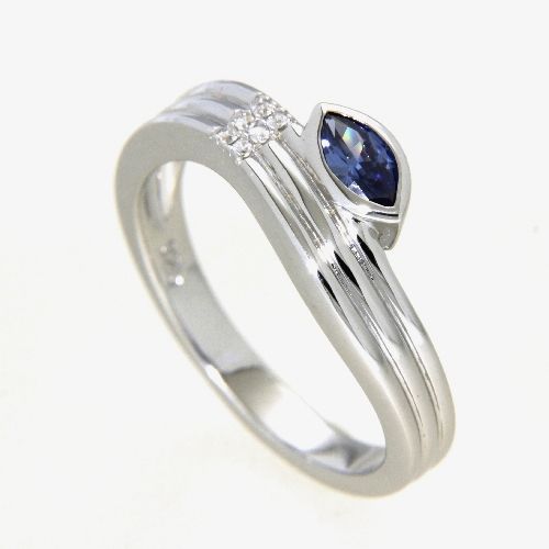 Ring Silber 925 rhodiniert Weite 54