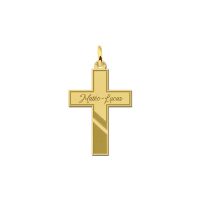 Names4ever Anhänger Gold 585 Erstkommunion Kreuz mit Namensgravur