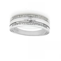 Ring Silber 925 rhodiniert Weite 58