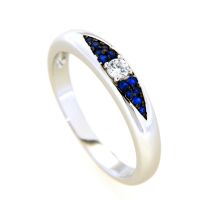 Ring Silber 925 rhodiniert Weite 56