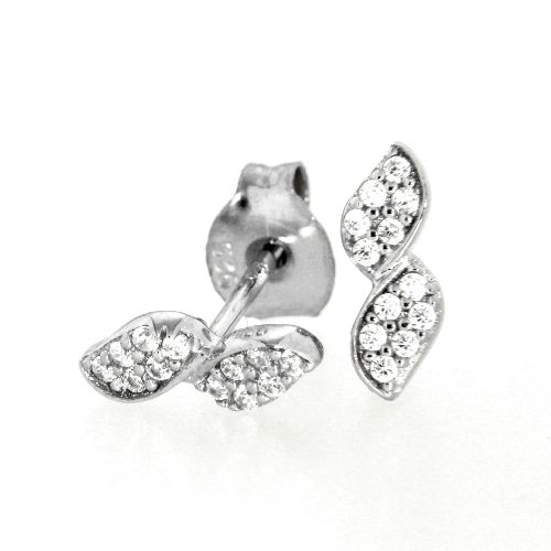 Ohrstecker Silber 925 rhodiniert Zirkonia