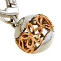 Ohrpendel Silber 925 rhodiniert & rosé vergoldet Glöckchen 