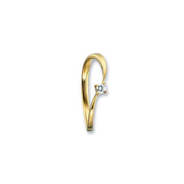Ring Brillant 0,07 ct. 585 Gelbgold Größe 52