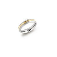 Boccia Titanium Ring bicolor Brillant 0131-0461 Größe 61