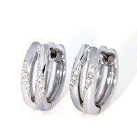 Scharniercreolen Silber 925 rhodiniert