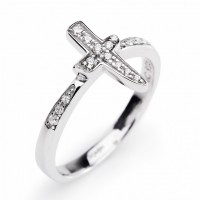 AMEN Ring Silber Kreuz Gr. 58 RC-18