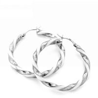 Creolen Silber 925 rhodiniert 40mm