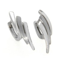 Scharniercreolen Silber 925 rhodiniert