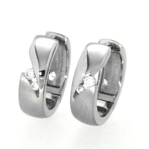 Scharniercreolen Silber 925 rhodiniert