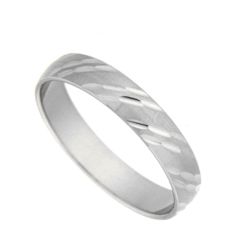 Freundschaftsring Silber 925 rhodiniert Breite 4 mm Weite 52