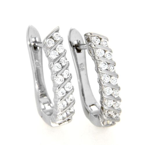 Scharniercreolen Silber 925 rhodiniert