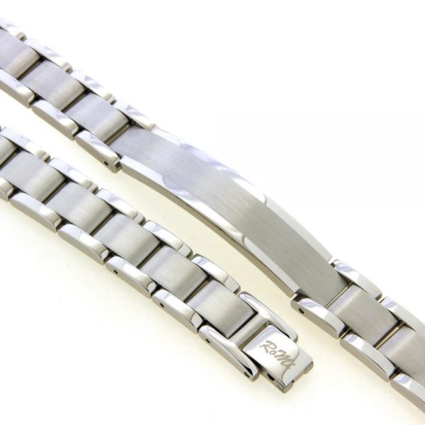 Identitäts-Armband Edelstahl 21 cm