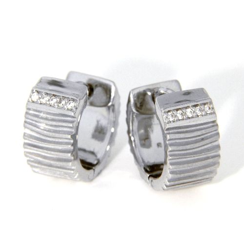 Scharniercreolen Silber 925 rhodiniert