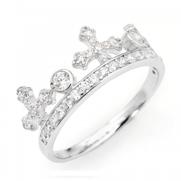 AMEN Ring Silber Kreuz Gr. 50 AC1-10