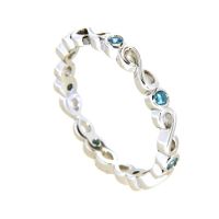 Ring Silber 925 rhodiniert Unendlichkeit Weite 56