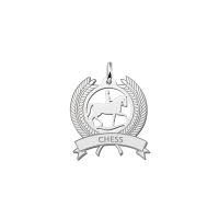 Names4ever Anhänger Silber 925 Dressurreiten Pferde Schmuck mit Siegerkranz und Gravur