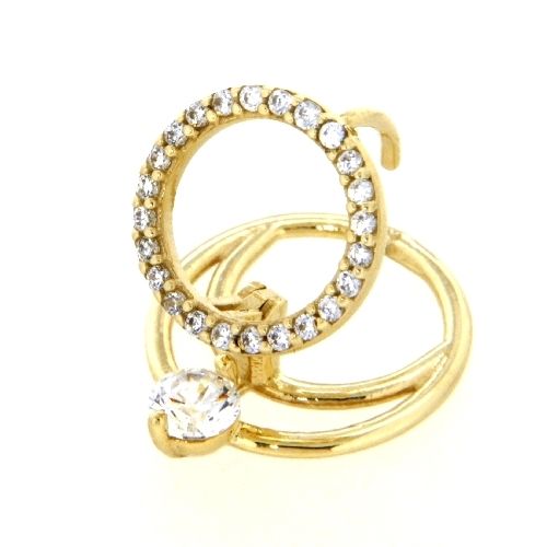 Scharniercreolen Gold 333 Zirkonia