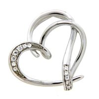 Herzanhänger Silber 925 rhodiniert Zirkonia 