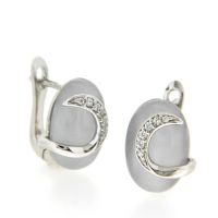 Scharniercreolen Silber 925 rhodiniert