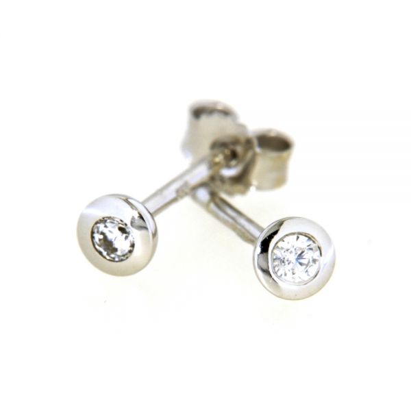 Ohrstecker Weißgold 333 4 mm