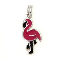 Anhänger Silber 925 rhodiniert Flamingo 