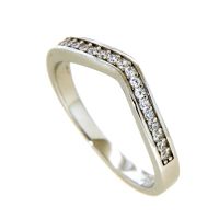 Ring Silber 925 rhodiniert Weite 52 Zirkonia