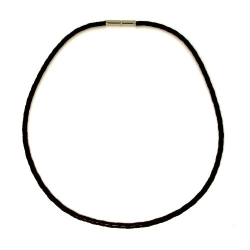 Ledercollier (3mm) Edelstahl 45 cm braun Bajonettverschluss