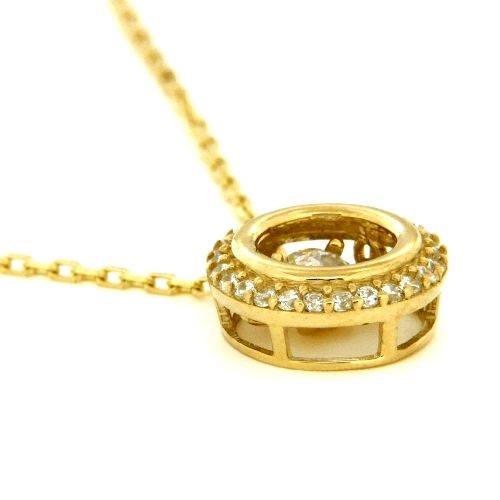 Collier Gold 333 45 cm Dancing Stone Zirkonia