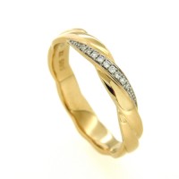 Ring Gold 585 Brillant 0,04 ct. w/si Weite 57
