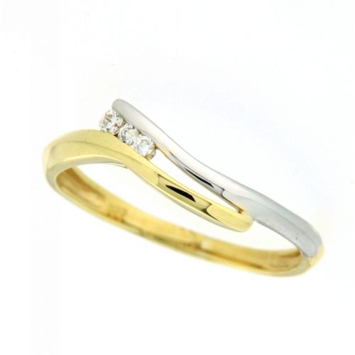 Ring Gold 333 Zirkonia Weite 50 bicolor