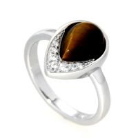 Ring Silber 925 rhodiniert Weite 58