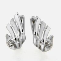 Scharniercreolen Silber 925 rhodiniert