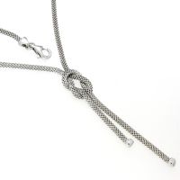 Y-Kette Silber 925 rhodiniert 43 cm + 3 cm Verlängerungskette