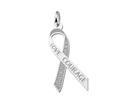 Names4ever Anhänger Silber 925 Pink Ribbon mit Gravur