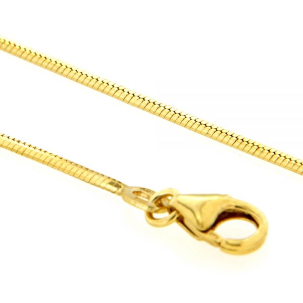 Schlangenkette Gold 585 1,0 mm 8-kantig 50 cm