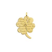 Names4ever Kleeblatt-Namensanhänger Gold 585 Carrie Style