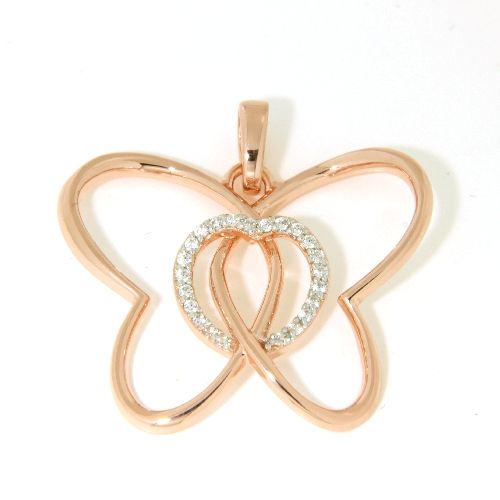 Anhänger Silber 925 rosé vergoldet Schmetterling