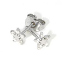 Ohrstecker Weißgold 333 Stern 