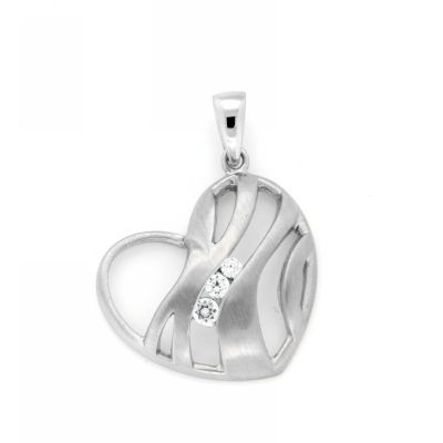 Herzanhänger Silber 925 rhodiniert