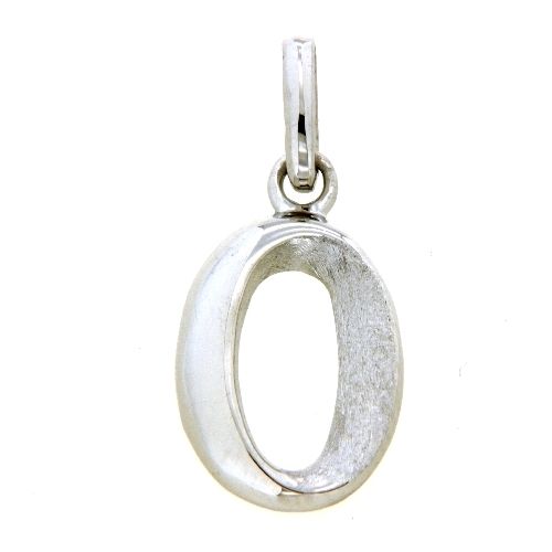 Buchstaben-Anhänger O Silber 925 rhodiniert