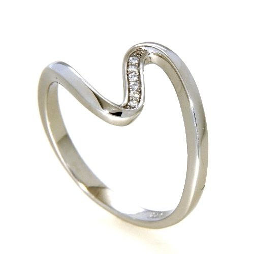 Ring Silber 925 rhodiniert Zirkonia Weite 58