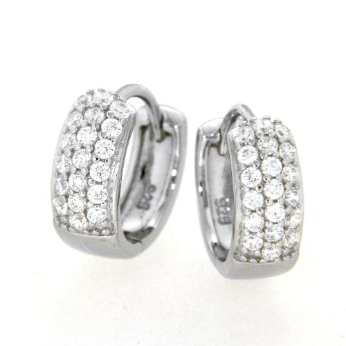 Scharniercreolen Silber 925 rhodiniert