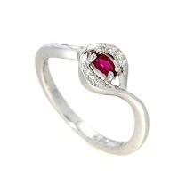 Ring Silber 925 rhodiniert Weite 56